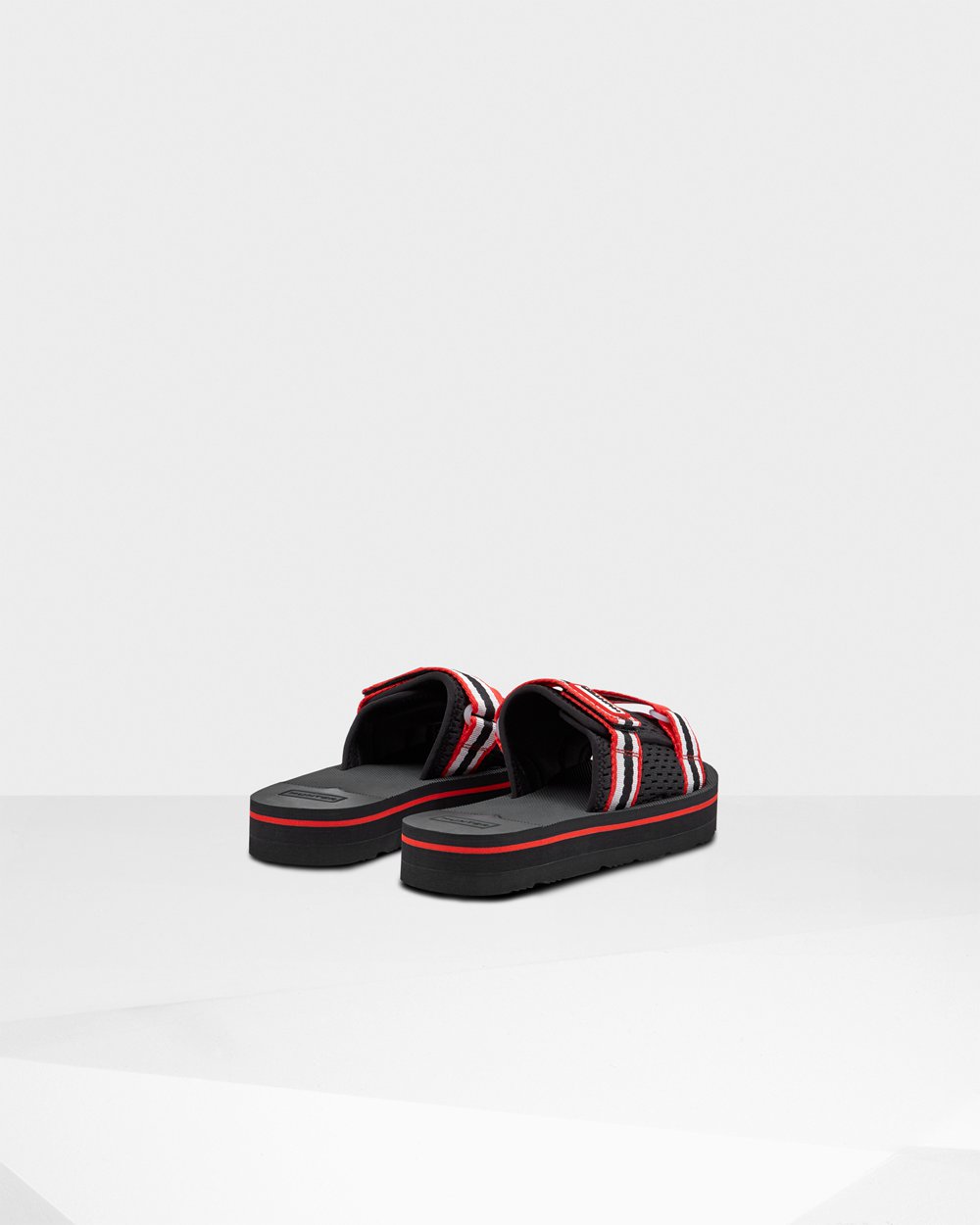 Sandalias Original Flatform Beach Hunter Mujer - Negros/Blancos/Rojos - 184036KQZ